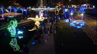 2019聖誕夢想世界～台中『柳川水岸景觀步道，迪士尼燈飾點亮河岸世界。豐原房屋仲介 尤阿甘