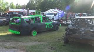 Demolition derby perlude at schomberg ontario, a small town demolition derby