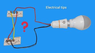 Connection for controls the 1lamp by 2 switches | Wiring of 1lamp -2switches |2Way switch connection