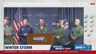 Governor Landry gives updates on arctic conditions across the state of Louisiana