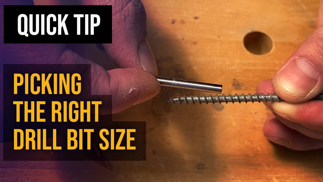 Picking The Right Drill Bit Size For A Screw - YouTube