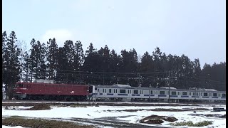 配9822 EF81 139牽引E531系K413編成　秋田出場