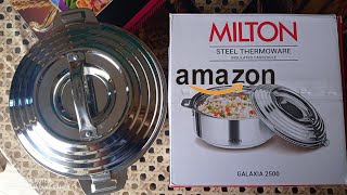 Milton Galaxia 2500ml Thermosteel Thermoware Casserole Brought From Amazon #milton #casserole #galax