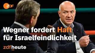 Regierender Bürgermeister Berlins entsetzt über antiisraelische Demos | Markus Lanz vom 17.10.2023