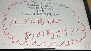 京都金杯(G3)2025・中山金杯(G3)2025他予想ｰ2025年1月5日(日)分