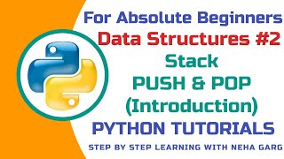 Python Stacks Data Structure | Introduction, Basics & Operations| Class 11 & 12 CS #python #trending