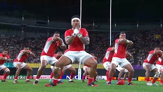 Tonga perform fierce Sipi tau at Rugby World Cup 2019