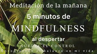 Meditación de la mañana SUELTA el CONTROL 🍃☀️ - 5 minutos MINDFULNESS