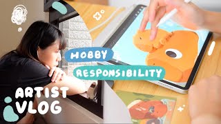 It's just a phase... learning the difference of hobby & small business | Artist Vlog 🌱