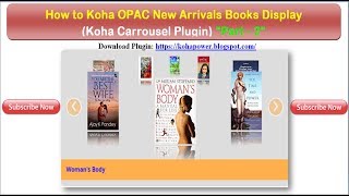 How to Koha OPAC New Arrivals Books Display (Koha Carrousel Plugin) Part - 2 | Lib Power Tech