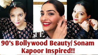 Sonam Kapoor gives a lesson in 90's Bollywood Beauty|Beauty Secrets| Bollywood Makeup Tutorial|