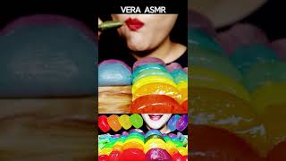 ASMR Rainbow wind rice cake MUKBANG 무지개 바람떡 먹방 EATING SOUNDS #shorts