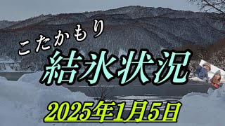 【結氷状況】こたかもり周辺。今シーズンは氷上テント出来るかなぁ…