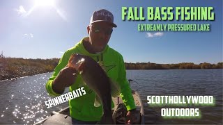 Fall Bass Fishing... Highly Pressured Lake (Curtis Park Lake)