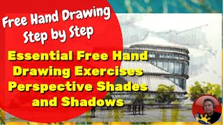 🔴🔥How To Draw Perspective Of Stadium Design Concept - How To Draw The Colosseum In Perspective