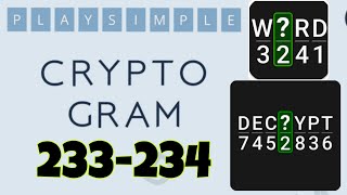 PlaySimple CRYPTOGRAM level 233 234