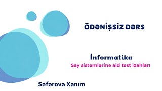 İnformatika ödənişsiz dərs #informatika#abituriyentlərədəstək