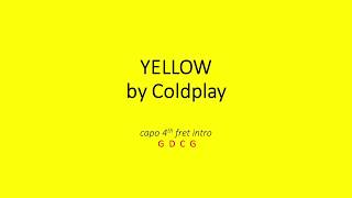 Yellow by Coldplay - Easy chords and lyrics