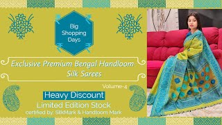 Debanjali's Hindi Series|| Exclusive Premium Bengal Handloom Silk sarees | Heavy Discount | Ep 324||