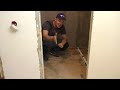 the easiest way to level your floor self leveling floor in 20 minutes.