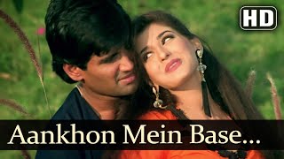 Aankhon Mein Base Ho Tum | Sunil Shetty | Sonali Bendre | Takkar | Bollywood Songs | Abhijeet I love