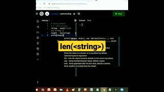 string len( ) method in python | python tutorial #shorts #eics #cbseboard #python #pythonprogramming