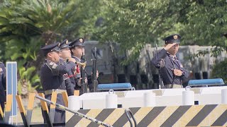 2人死亡の射撃場銃撃事件で自衛隊が葬送式　参列者が黙とうを捧げる　陸上自衛隊・守山駐屯地　名古屋