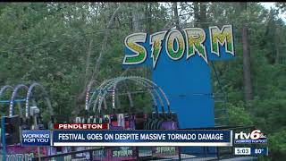 Pendleton festival goes on despite massive tornado damage