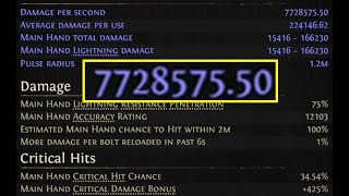 [POE2] Probably Strongest Crossbow Build? Crit Version (7.7 Mil DPS Tooltip)