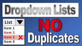 Master Dynamic Drop-Down Lists: How to Automatically Remove Duplicates in Excel
