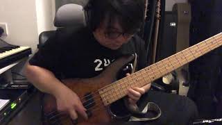 陳兆基 Chan Siu Kei ~ Panic Station by Allan Holdsworth Jimmy Johnson Bass solo cover