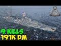 World of WarShips | Cossack | 9 KILLS | 191K Damage - Replay Gameplay 4K 60 fps