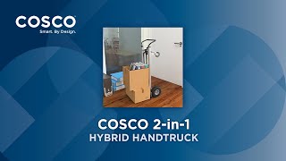 COSCO 2-in-1 Hybrid Handtruck, Commercial Use, 1000lb/800lb Weight capacity