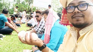 ব'হাগ বিহুৰ কণী যুঁজ প্ৰতিযোগিতা Egg competition, Bihu enjoyment.