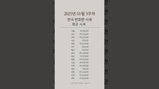 2025년 01월 3주차 [전국] 영업용 화물 및 택시 번호판 시세