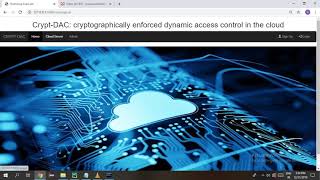 Crypt-DAC: Crypto graphically Enforced Dynamic Access Control in the Cloud - PYTHON