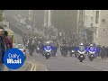 Hundreds of officers march behind coffin of Pc Dave Phillips - Daily Mail