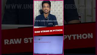 What is Raw String ? | Raw String in Python |தமிழில் | in Tamil | #shorts