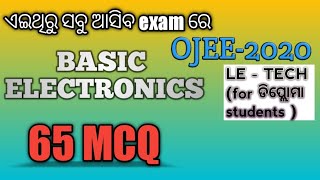 OJEE-2020 BASIC ELECTRONICS (very important) Question and answer