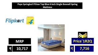 Peps Springkoil Pillow Top Blue 6 inch Single Bonnell Spring Mattress