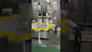 #Automatic dual head vacuum glass jar #capping #machine, vacuum screw #capper double head #equipment