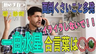 １月の運勢【九星気学】一白水星の皆さん！イライラを回避する魔法の言葉は●●です。