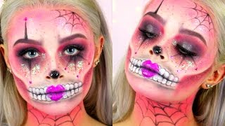 I AM FREEDOM FINAL LOOK! PINK GLITTER SKULL CLOWN  | sophdoesnails