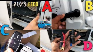 2023,Maruti Suzuki New Eeco🚗 Remote Lock 🔒🔓 (sliding Door + Dicky) Power Window Fittings 2 Door 🚪 👍