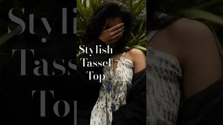 Stylish tassel top for women | Lopside Clothing #styleinspo #wintercollection #bohostyle #trendywear