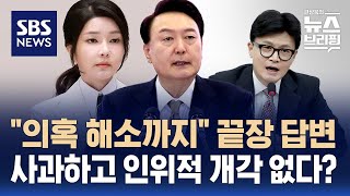 윤 대통령, 끝장토론식 답변 예고…사과하고 인위적 개각은 없다? / SBS / 편상욱의 뉴스브리핑