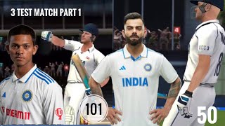 Y Jaiswal 101 👑King Kholi 50* | Day 1 | 1 Innings | Ind 🇮🇳vs WI 3 Test part 1 Highlights | #wcc3