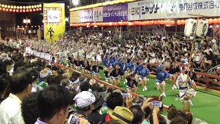 徳島・阿波踊り　ゑびす連（えびす連） \u0026 天保連 \u0026 天水連　「流し踊り」　南内町演舞場　2016年　Awa-odori (Awa dance) in Tokushima