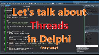 Delphi: Creating simple and responsive Threads on Delphi - No UI stuck