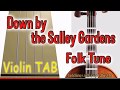 Down by the Salley Gardens - Folk Tune - Violin - Play Along Tab Tutorial